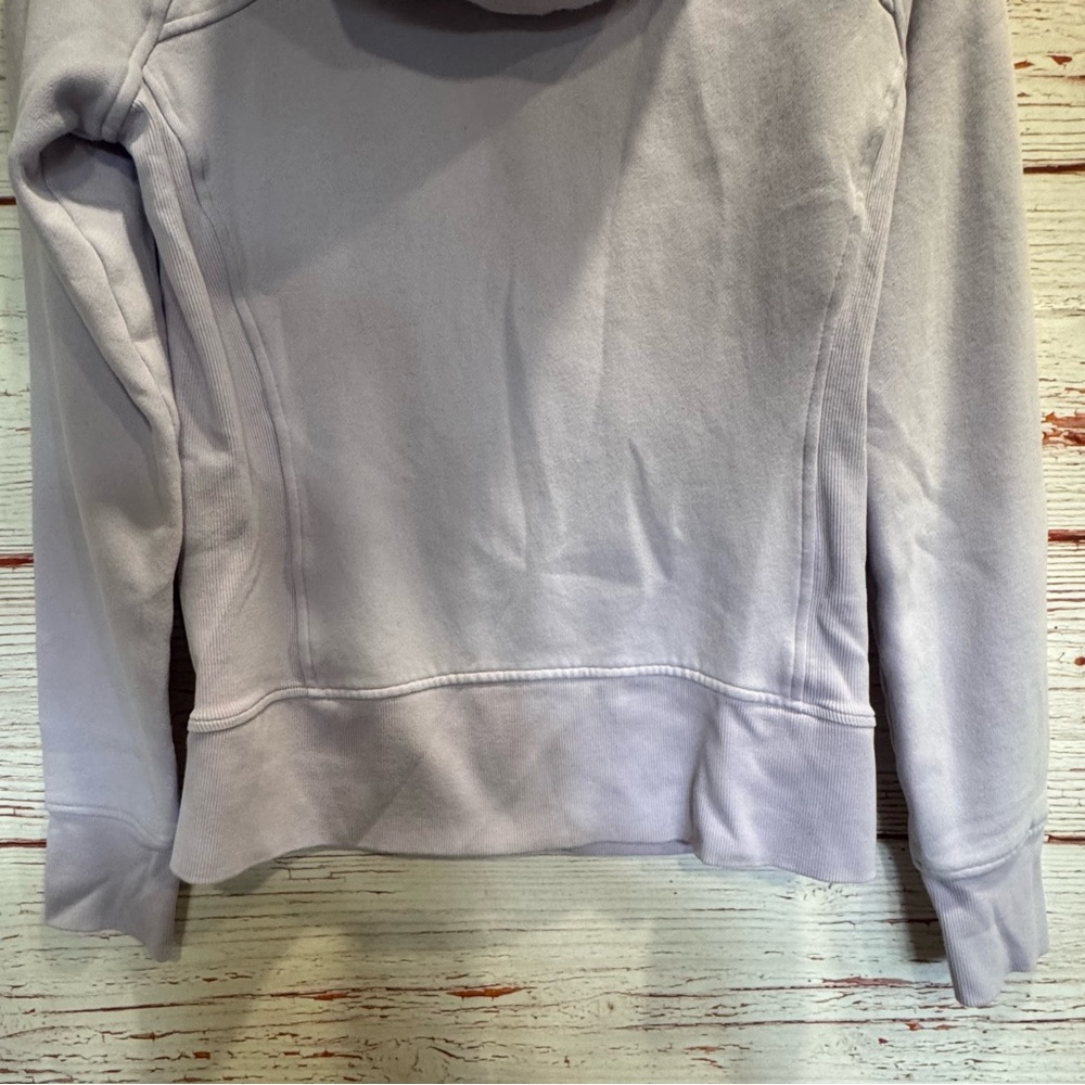 Lululemon Scuba Hoodie Light Cotton Fleece in Lavender Dew Sz 8 - Picture 14 of 15